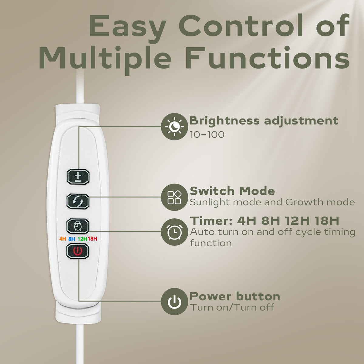 Lily of the Valley Grow Light for Indoor Plants, 6000K Full Spectrum G