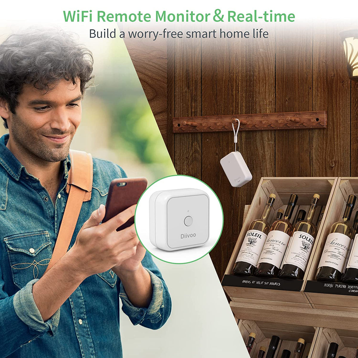 Termómetro higrómetro digital WiFi, compatible con Alexa – WSD400A