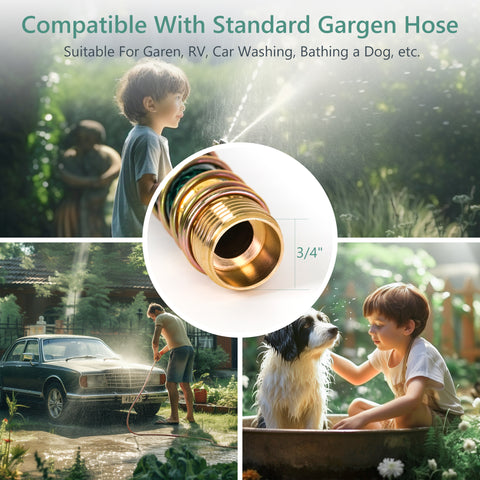 Garden Hose Extension Adapter 6.3 ", Diivoo Hose Extender for Faucet Outdoor