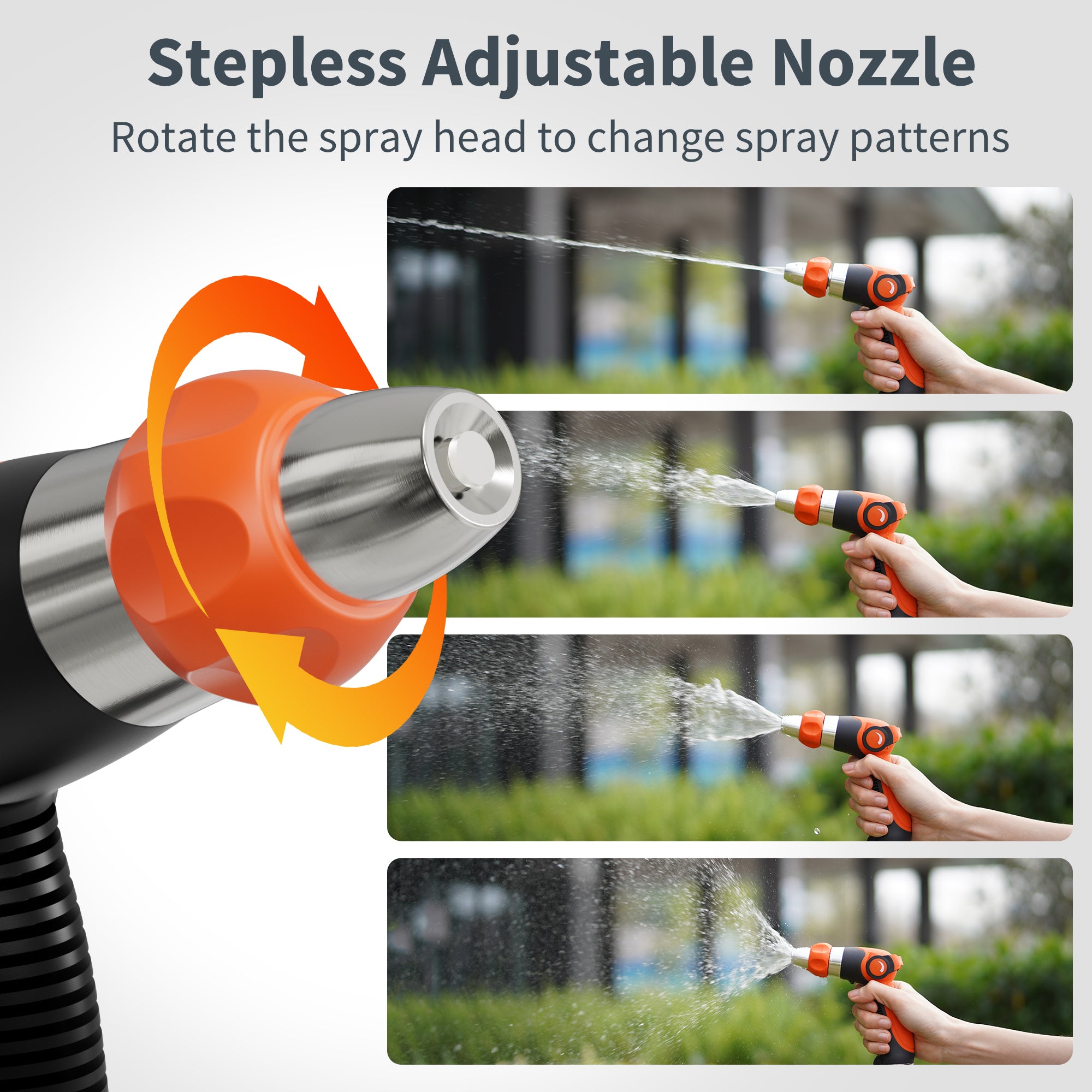 Garden Hose Nozzle with Zinc Alloy Spray Diivoo