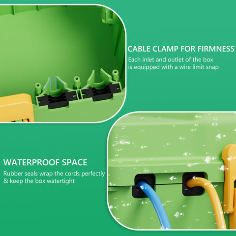 Diivoo Outdoor Electrical Box Waterproof Large 11.97 x 7.34 x 5 inch （Green）