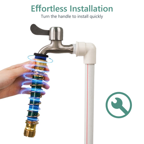 Garden Hose Extension Adapter 6.3 ", Diivoo Hose Extender for Faucet Outdoor