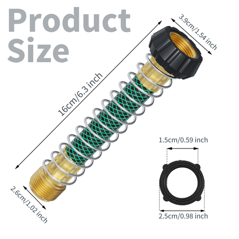 Garden Hose Extension Adapter, Diivoo Garden Hose Extender for Faucet Outdoor, RV Flexible Hose Kink Protector