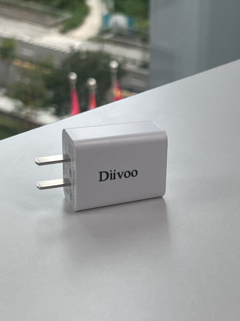 DIIVOO 12W Dual-Port USB Fast Wall Charger – Compact Battery Charger for Mobile Phones