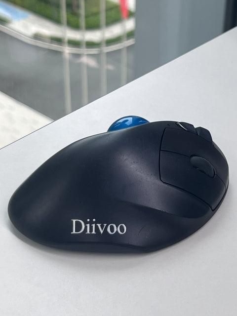 DIIVOO Computer Peripheral: Wireless Ergonomic Trackball Mouse