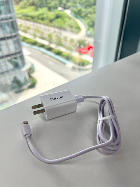 DIIVOO 12W Dual-Port USB Fast Wall Charger – Compact Battery Charger for Mobile Phones