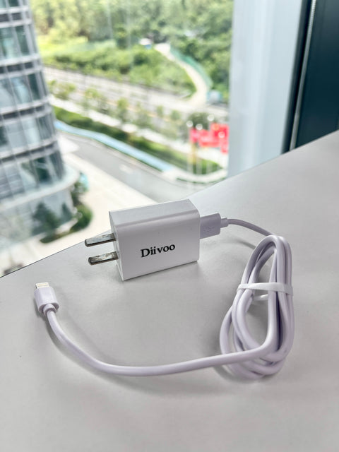 DIIVOO 12W Dual-Port USB Fast Wall Charger – Compact Battery Charger for Mobile Phones