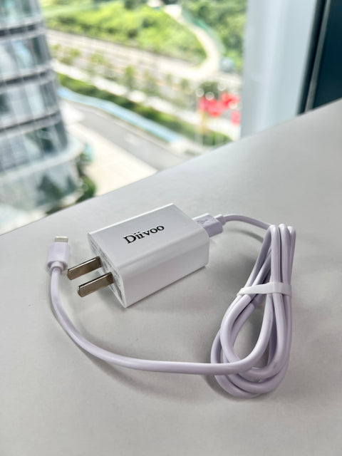 DIIVOO 12W Dual-Port USB Fast Wall Charger – Compact Battery Charger for Mobile Phones
