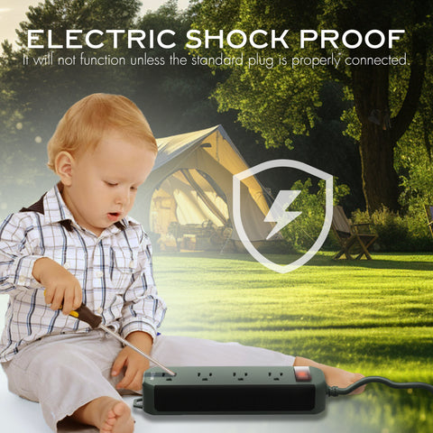 Outdoor Power Strip Weatherproof 25 FT Extension Cord
