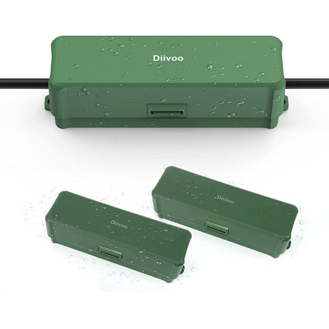 Diivoo 3 Pack Weatherproof Electrical Connection Box to Protect Outdoor Plug