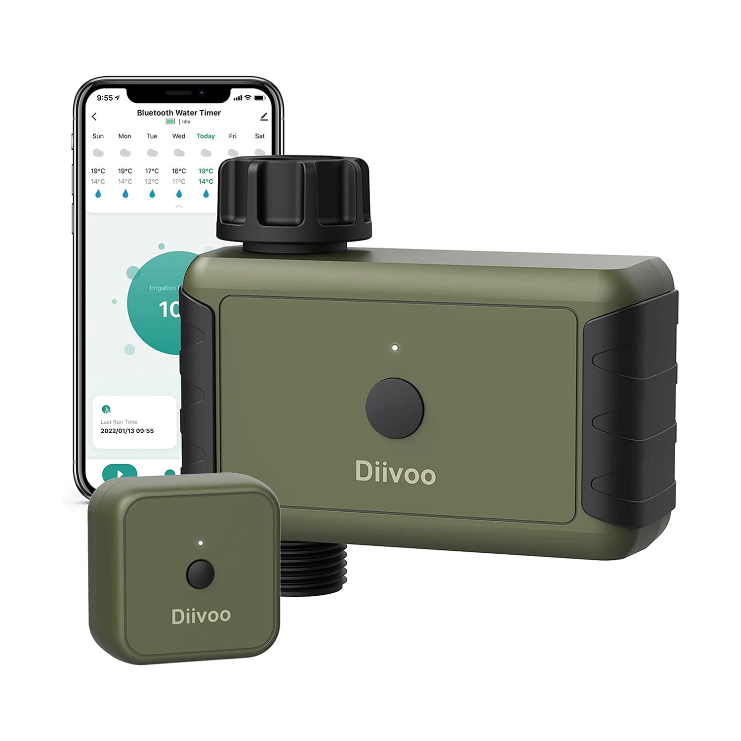 Diivoo Smart Sprinkler Irrigation Timer with Hub, WiFi Water Timer for