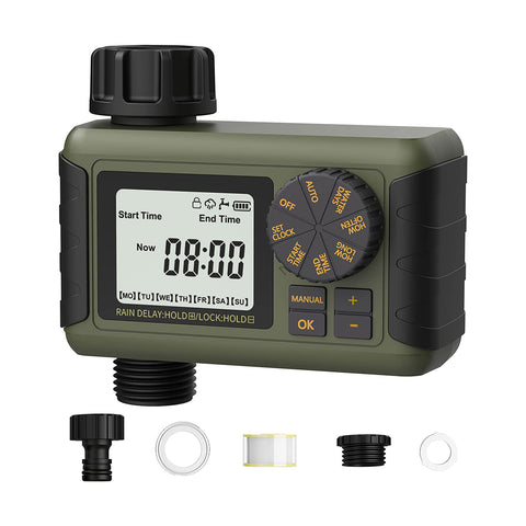 Diivoo Water Hose Timer with Timing and Frequency Irrigation