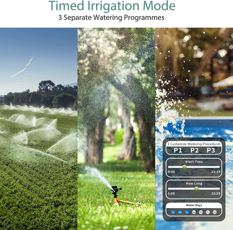 Diivoo Programmable Irrigation Hose Timer with 3 Individual Watering Programs