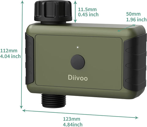 Diivoo Smart Sprinkler Irrigation Timer with Hub Display of function details