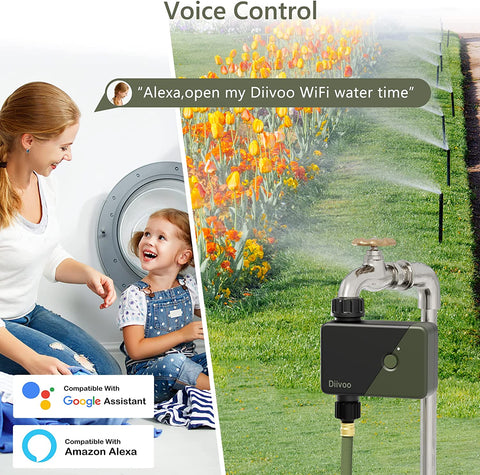 WiFi Hose Timer, Diivoo Smart Water Timer with WiFi Hub