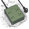 Diivoo Waterproof Surge Protector Flat Plug with 4 Widely Spaced Outlet